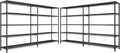 REIBII 73''W Storage Shelves Load 1650 LBS Metal Shelving 5-Tier Wire Shelving Unit for Storage Rack Adjustable Heavy Duty Metal Shelves for Pantry Kitchen Garage, 17.7" D x 73" W x 71" H，2PCS