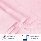 Casa Lino Bath Sheets Set Extra Large - 100% Cotton Extra Large Bath Towels - Highly Absorbent & Quick Dry Oversized Towels for Adults - 60" x 30" - Pack of 2 - (Blush Pink)
