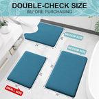 Smiry Memory Foam Bath Mat 47x32, Extra Soft and Absorbent Bathroom Mats, Non Slip Washable Carpet for Floor, Shower and Tub, Peacock Blue