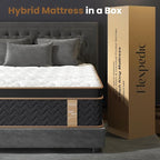King Mattress 14 Inch, Cooling Hybrid Bed in a Box, Individual Pocket Springs, Motion Isolation, Targeted Hip/Shoulder/Lumbar Support, Fiberglass-Free, Ergonomic Zones, 365-Night Trial, CertiPUR-US