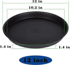 2 Pack of Bird Bath Bowl 12", 1.6" Depth, 10 12 inch Birdbath Bowls Dish Only for The Garden, Large Plant Saucer (12", Black)