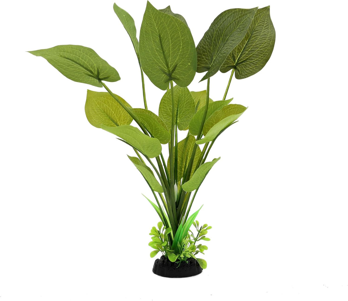 ALEGI Silk Aquarium Plants, 12 Inch Artificial Silk Plants Decorations for Fish Tank,Aquarium Décor Plastic Plants (Green, 2 Pack)