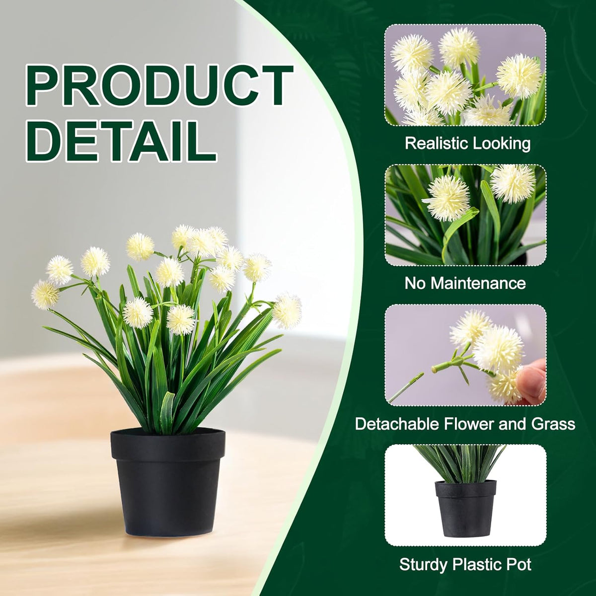 3 Pack Fake Small Plant Artificial Potted Flowers for Home Decor Fake Flower Plant Greenery Mini Faux Plant for Indoor Bedroom Living Room Office Shelf Bathroom Farmhouse Decor (Type 5)