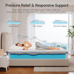 Yaak Twin Mattress 12 Inch, Hybrid Mattress in a Box Twin Size, Individual Pocket Spring Single Bed with Breathable Memory Foam, Pressure Relief, Medium Firm for Teenages and Kids
