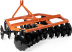 Titan Attachments 3 Point 6ft Notched Disc Harrow Plow Attachment for Cat 1 Tractors, Concave Discs for Tilling, Loosening and Lifting Soil