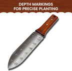 Garden Guru Hori Hori Gardening Knife for Weeding, Digging, Pruning, and Cultivating - Stainless Steel Full Tang Blade | Marks for Measuring Planting Depth (4 Pack)
