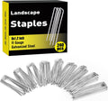 HongWay 240 Pack 6 Inch Landscape Staples, Garden Stakes Galvanized Tent Stakes Heavy Duty 11 Gauge SOD Landscaping Fabric Pins Yard Ground Lawn Staples for Plant Cover, Turf, Fence, Grass Decoration
