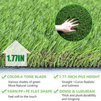 Petgrow Luxurious Artificial Grass Realistic Turf 4 X 36 Feet,1.57 Inch Pile Height Ultrathick Indoor/Outdoor Dog Fake Faux Grass,Synthetic Grass Rug Garden Landscape Patio,Drainage Holes