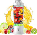 Portable Blender for Smoothies Shakes Juice, 20 Oz for Gym Home Office Travel, Personal Small Mini Glass Mixer, with 6 Blades 150W USB Rechargeable Electric Handheld Blender Cup Watter Bottle