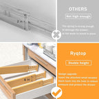 Bamboo Drawer Dividers 4" High, 12.8-18" Adjustable Drawer Organizers for Clothes,Expandable Dresser Separators in Bedroom/Kitchen/Bathroom/Office Organization and Storage,2 Pack