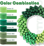 PartyWoo Crepe Paper Streamers 4 Rolls 328ft, Pack of Sage Green Crepe Paper for Party, Wedding, Birthday, Baby Shower Decorations (1.8 Inch x 82 Ft/Roll)