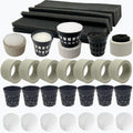 40 Pcs Aquatic Plants Fixed Rings Set, Anti-Floating Ceramic Aquarium-Plant Rings Plant Weights Pot, AquaticPlant Fixed Holder Aquarium-Landscape Decoration Fish Tank Accessories
