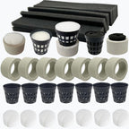 40 Pcs Aquatic Plants Fixed Rings Set, Anti-Floating Ceramic Aquarium-Plant Rings Plant Weights Pot, AquaticPlant Fixed Holder Aquarium-Landscape Decoration Fish Tank Accessories