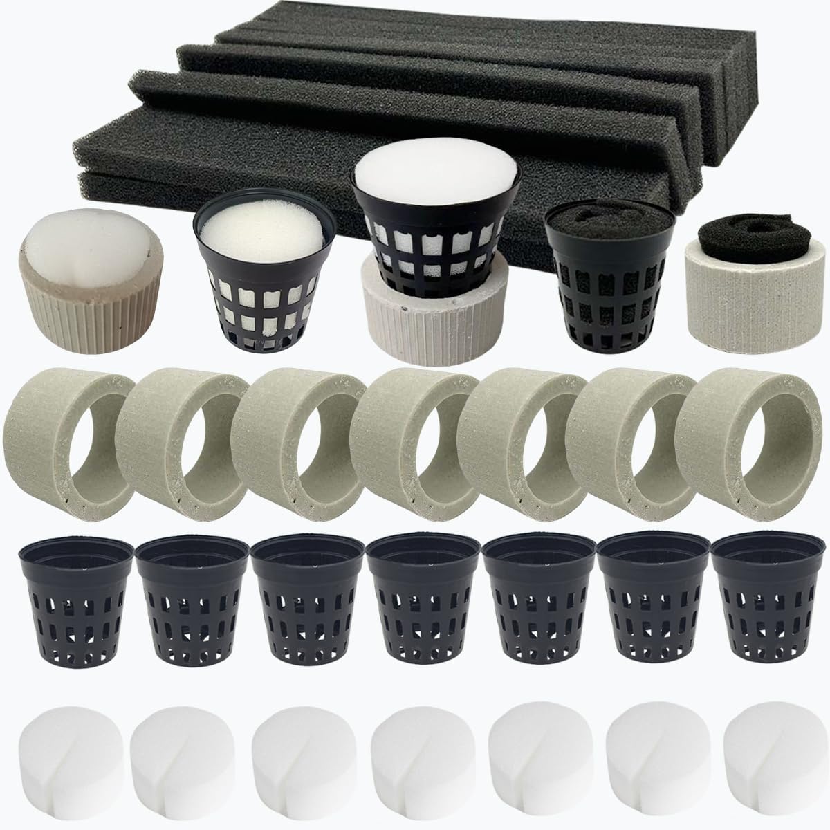 40 Pcs Aquatic Plants Fixed Rings Set, Anti-Floating Ceramic Aquarium-Plant Rings Plant Weights Pot, AquaticPlant Fixed Holder Aquarium-Landscape Decoration Fish Tank Accessories