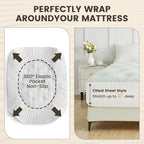 QUIETSEA Reversible King Mattress Topper Egg Crate Memory Foam Mattress Topper, Bamboo Viscose Mattress Pad King, Noiseless Waterproof Mattress Cover with Deep Pocket Stretches up to 21", 78" x 80"