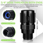 Tondiamo 3 Pcs 15 Psi Drip Irrigation Pressure Regulator, 3/4" Female Hose Thread x 3/4" Male Hose Thread Pressure Reducer Low Flow Valve for Garden Drip Irrigation Parts Emitters System