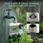 QUOBAS Sprinkler Timer, Weekly Programmable Water Hose Timer for Garden Hose Faucet with Waterproof LCD Screen, Rain Delay/Manual/Automatic Irrigation Watering System for Garden, Lawn, Yard