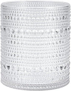 Fortessa Orbetto Outdoor Hobnail Plastic Drinkware Collection, DOF Beverage Cocktail Glass 4 Pack, 10.5 Ounce, Clear