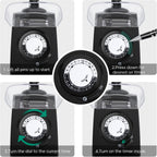 G-Homa 24 Hour Mechanical Outdoor Timer Outlet, Outdoor Timer for Lights, 3-Prong Outdoor Light Timer Waterproof for Home and Garden 15A 1/2HP Heavy Duty, CSA Listed [2 Packs]
