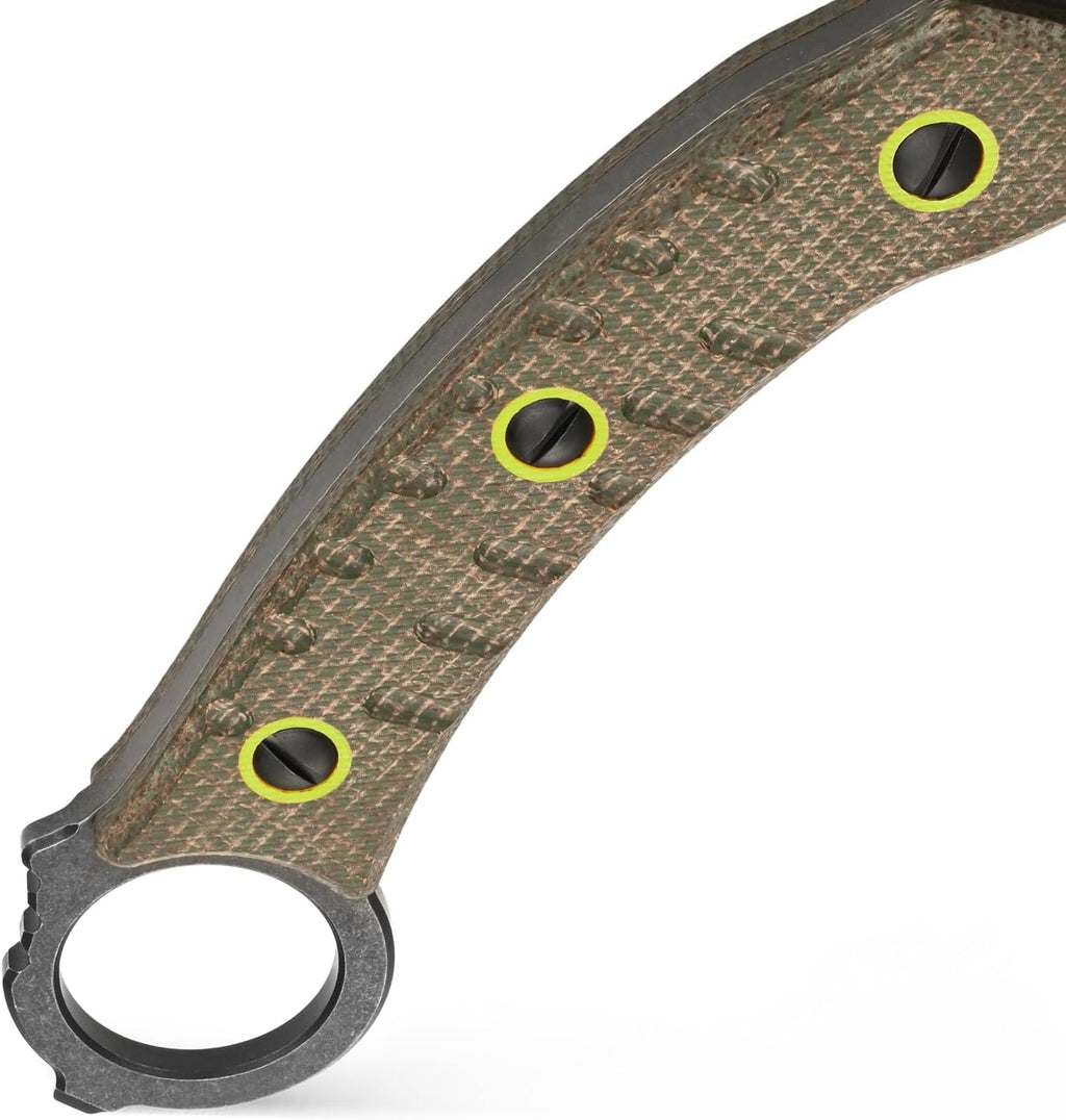 C1392 Camping Axes,DC53 Steel Blade with Micarta Handle Chopping Axe Bushcraft Camping Axes Survival Hatchet with Kydex Sheaths for Hiking Hunting Camping Splitting Chopping Wood(Green)