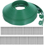 uxcell Landscape Edging, 1Pcs 80FT x 2" - No Dig Garden Edging Kit with 75 Stakes, Landscape Edging Border for Garden Lawn Flower Bed Yard Grass (Green)