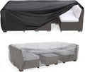 Mrrihand Patio Furniture Set Cover Waterproof, Outdoor Sectional Sofa Set Cover Heavy Duty 600D Table and Chair Set Cover 62" L× 42" W× 28" H