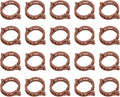 MECCANIXITY 150 Pcs Garden Plant Clips Fixing Clips Brown 30mm Adjusting Plant Lever Loop Clips for Supporting Flower Vine Vegetables Climbing Plant Plant Stems