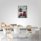 Boxing Posters Wall Art Red Boxing Gloves Pictures Wall Decor Black And White Inspirational Quotes Canvas Prints Painting Artwork Sports Canvas Home Decorations For Teen Boys Room Dorm Bedroom 12"x16"