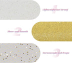 Glitter Tulle Rolls 6” by 50 Yards Sparkle Tulle Fabric Ribbon Sequin Tulle Netting Rolls for DIY Tutu Skirt Wedding Birthday Party Decoration (Yellow)