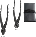 Wazakura Made in Japan 5 PCS Bonsai Cutter Tools Set with Roll Bag: Concave Branch Cutter, Knob Cutter, Jin Plier, Wire Cutter, Root Cutter. Bonsai Tool Kit - 5PCS Bonsai Cutter Set with Case