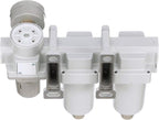 PneumaticPlus SAU430-N06G-MEP Three Stage Air Drying System Particulate Air Filter, Coalescing Filter, Air Pressure Regulator Combo 3/4" NPT - Metal Bowl, Manual Drain, Bracket, Gauge