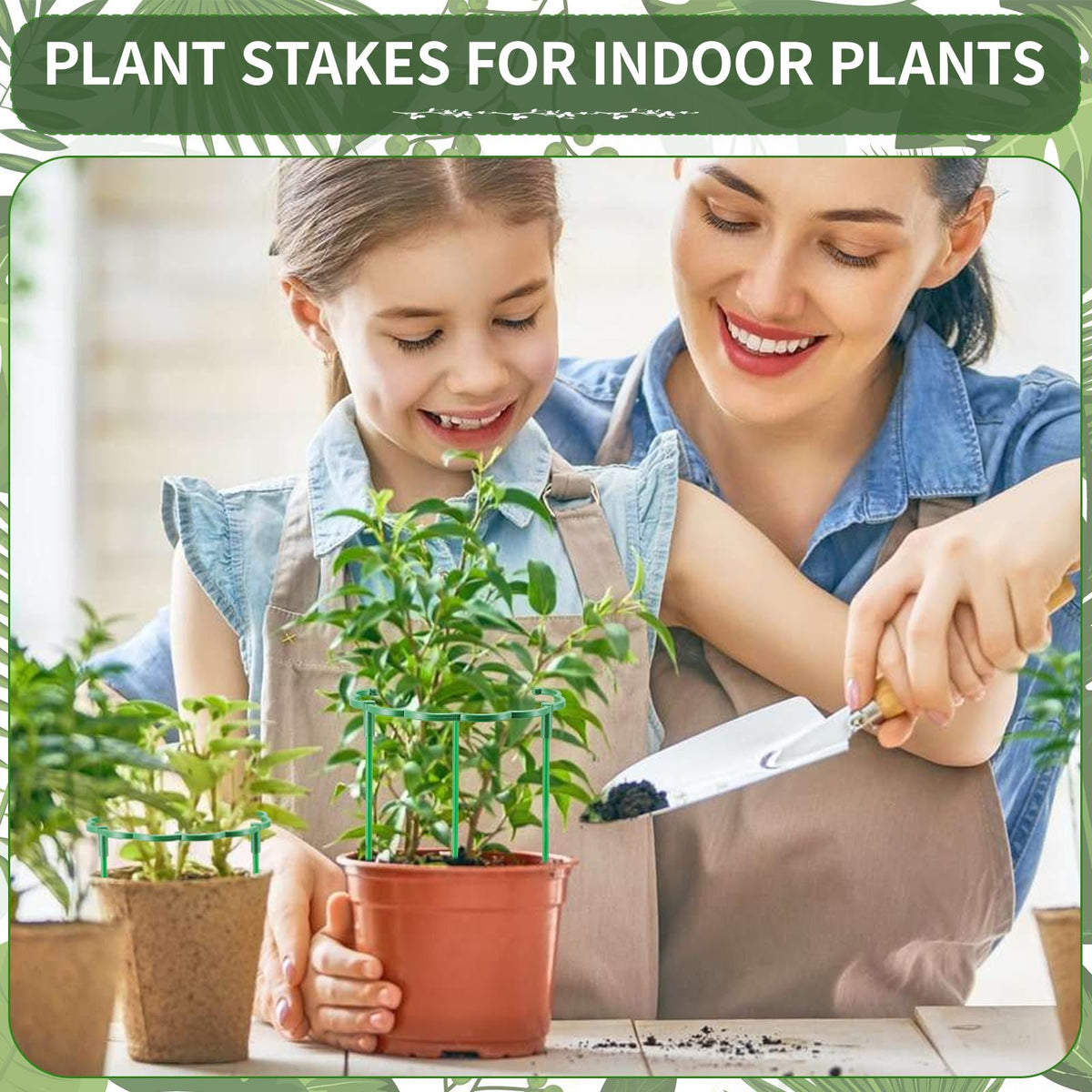 Moiggonoy 12 Pack Plant Support Stakes Sets - Versatile Plant Cages, Stackable Garden Flower Support， Small Plant Stakes for Indoor Plants,Tomato,Monstera, Peony, Hydrangea, Climbing Plants