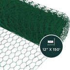 SLS SUPPLY FLORA - Green Florist Netting, Customizable Floral Wire, Steel Wire Mesh Roll, Versatile and Durable Garden Netting, Essential Floral Arrangement Supplies, 12 inches x 150 feet