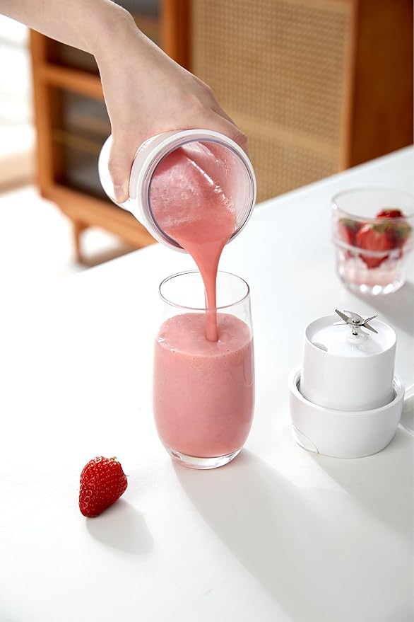 Elora Wireless Porable Blender - Powerful 10-Blade System, 80 Watt, USB-C Rechargeable Blender for Smoothies, Shakes, and Juices