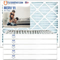 Filters Fast 18x24x2 Pleated Air Filter Merv 11, 2 AC Furnace Air Filters, Made in the USA, Actual Size 17.375x23.375x1.75, 6 Pack