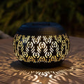 Solar Table Lanterns Outdoor Waterproof - LED Lamp Black Peacock Feather Metal Tabletop Light Solar Powered Decorative Lantern for Indoor Desk Bedroom Patio Garden Pathway Yard (1 Pack)