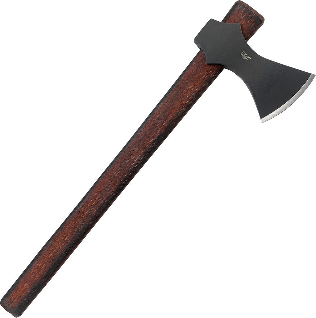 CRKT Freya Axe: Two Handed Outdoor Axe, Forged 1055 Carbon Steel Blade, Hickory Handle 2749