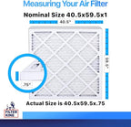 Filter King 40.5x59.5x1 Air Filter | 4-PACK | MERV 8 HVAC Pleated A/C Furnace Filters | MADE IN USA | Actual Size: 40.5 x 59.5 x .75"