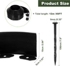 uxcell Landscape Edging, 1Pcs 40FT x 3.94" - No Dig Garden Edging Kit with 36 Stakes, Landscape Edging Border for Garden Lawn Flower Bed Yard Grass (Black)
