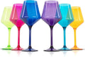 Unbreakable Stemmed Wine Glasses – Colored Wine Glasses Set of 6 Plastic Drinking Glasses Wine, Water – Acrylic Wine Gifts for Birthday Women Party, Stylish Glasses for Parties & Everyday (Jewel)