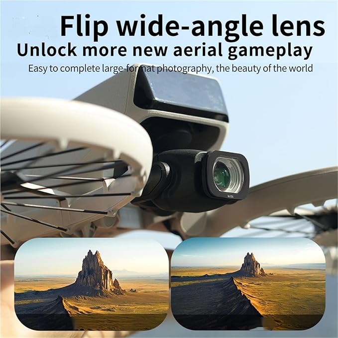 Compatible for DJI Flip - Lens Wide-Angle Filter Set (CPL, Night, ND32/64/128, 1/4 Black Mist, Waterproof)(D)