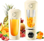 EasySpeed Personal Portable Blender,USB Type-C Rechargeable,700ml Juicer Cup,12 Stainless Steel Blades,4 Gear Modes,1500mAh Battery Capacity,Perfect for Fresh Juice at Home (Beige)