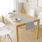 Snycler Table Runner Boho Table Runners Vintage Elegant Farmhouse Table Center Linen Decor for Home Dining Party Entrance (13x72 Inch) Gray