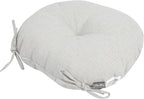 Bistro Chair Cushions 15 inch,Set of 2,Tufted Round Chair Cushions with Ties,15"x15"x4",Water Resistant Round Seat Cushion for Barstool Chairs,Patio Garden Kitchen Outdoor Furniture(Cloud Gray)