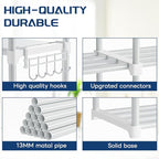 Mavivegue 10 Tiers Shoe Rack, Large Storage Space, 55-60 Pairs, White, Polypropylene