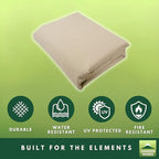 Garden Winds Durable 350 Replacement Canopy Top Compatible with Pomeroy Domed 10’ x 13’ Gazebo Model L-GZ702PST - Beige