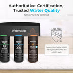 Waterdrop TSB-ALK 8 Layer Slightly Alkaline Under Sink Water Filter System, Reduces PFAS, PFOA/PFOS, Fluoride, Chlorine, Bad Taste & Odor, with Dedicated Faucet, Under Sink Water Filtration System