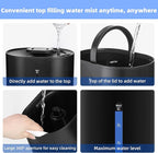 6L Humidifiers for Bedroom Large Room Home, Cool and Warm Humidifier for Plants Mist Top Fill Desk Humidifier Essential Oil Diffuser, Quiet Humidifiers with Adjustable Mist,360°Nozzle-Black