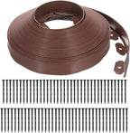 uxcell Landscape Edging, 1Pcs 80FT x 2" - No Dig Garden Edging Kit with 75 Stakes, Landscape Edging Border for Garden Lawn Flower Bed Yard Grass (Brown)