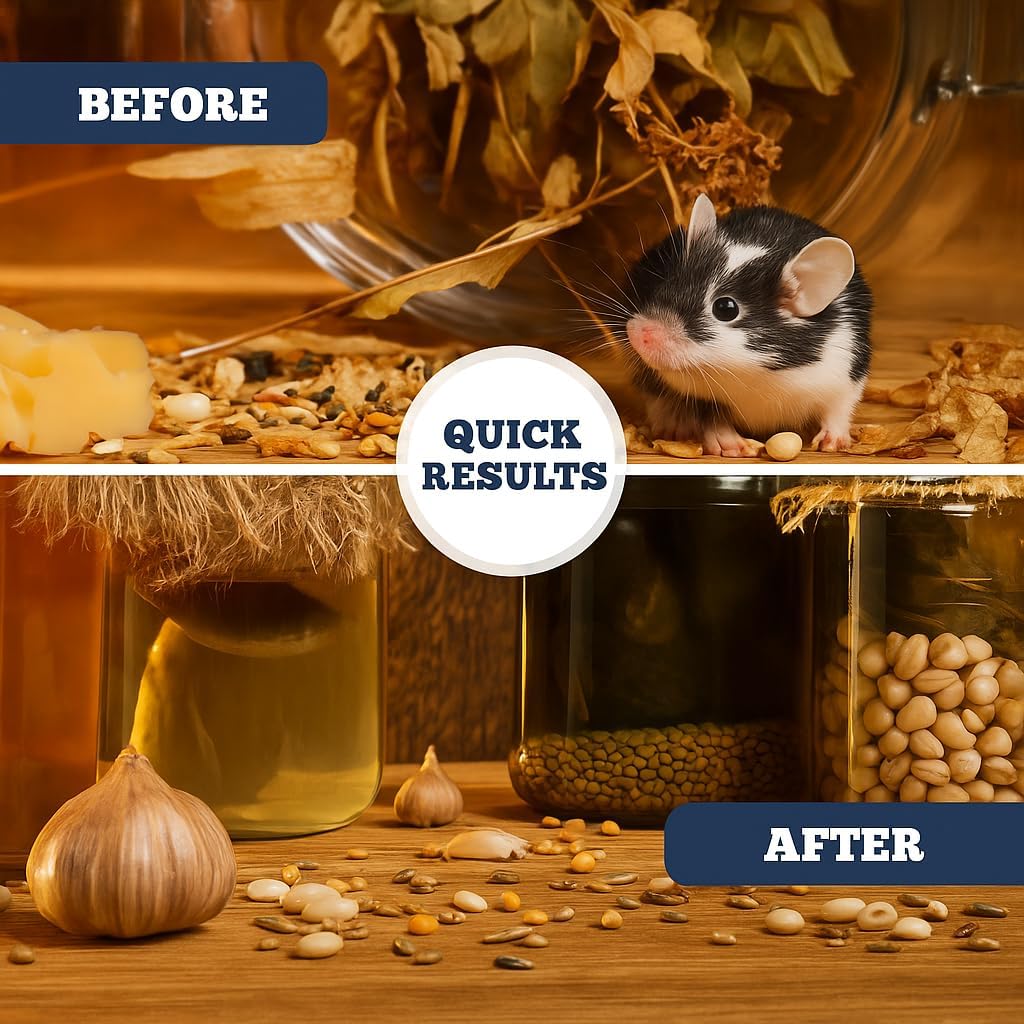 Moen's Critter Crumbs Mouse & Rodent Repellent – Peppermint Oil Indoor & Outdoor Deterrent for Mice, Rats,Rabbits, Squirrels & Deer – Safe for Pets & Family-Super pest Power-½ Gallon